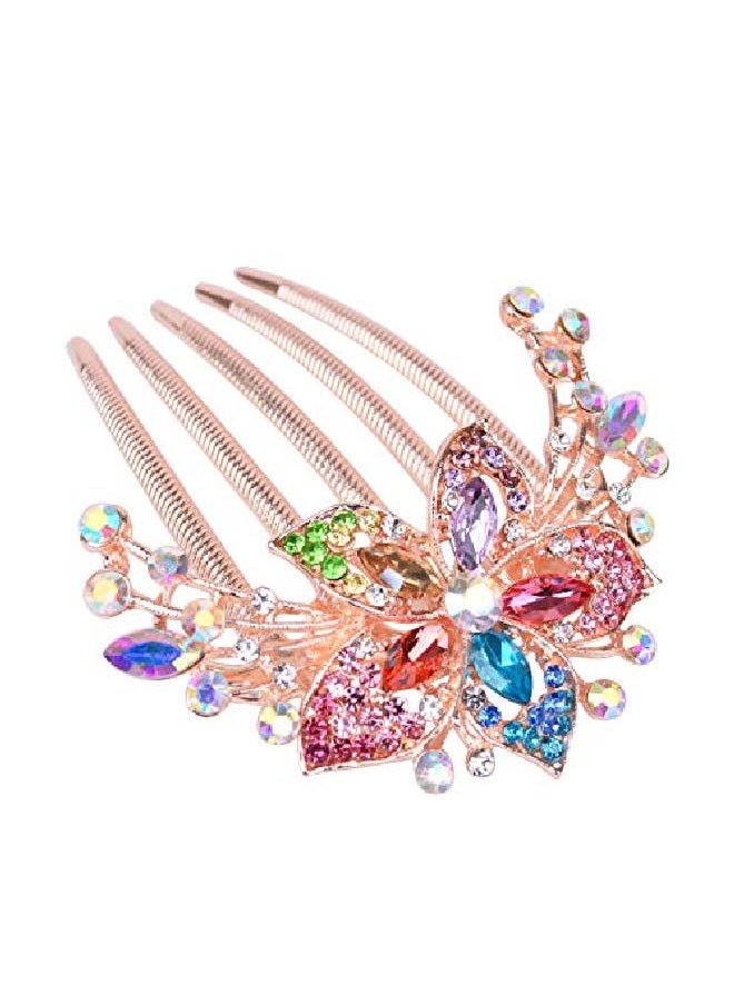 Sankuwen Flower Rhinestones Hair Combs Accessoriesperfect Mother'S Day Giftsbrithday Gifts (Multicolor)  - Image 1