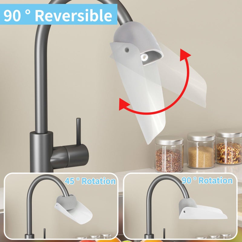 CHILDHOOD (2 Pack) Faucet Extender for Kitchen and Bathtub Sink, Universal Sink Handle Extenders, Fun Hand-Washing for Babies, Toddlers and Kids (Grey) - Image 4
