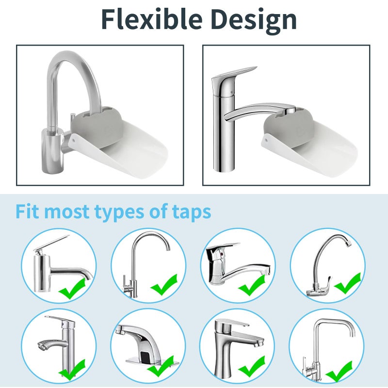 CHILDHOOD (2 Pack) Faucet Extender for Kitchen and Bathtub Sink, Universal Sink Handle Extenders, Fun Hand-Washing for Babies, Toddlers and Kids (Grey) - Image 5