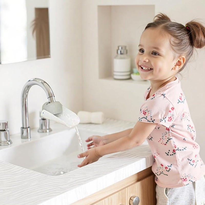 CHILDHOOD (2 Pack) Faucet Extender for Kitchen and Bathtub Sink, Universal Sink Handle Extenders, Fun Hand-Washing for Babies, Toddlers and Kids (Grey) - Image 3
