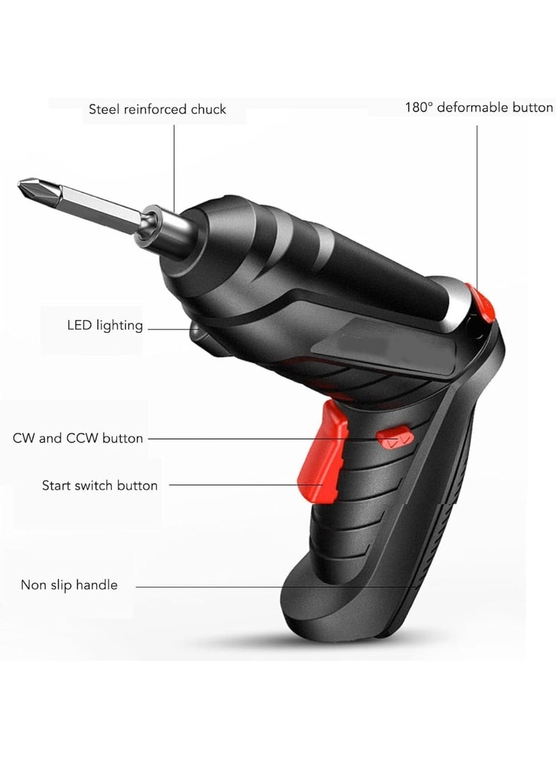 47 in 1 Electric Screwdriver Set, 3.6V Cordless & Rechargeable, 3.5N·m Max Torque, USB Power Rechargeable Screwdriver with 44pcs Driver Bits, Ideal for Small Projects - Image 5