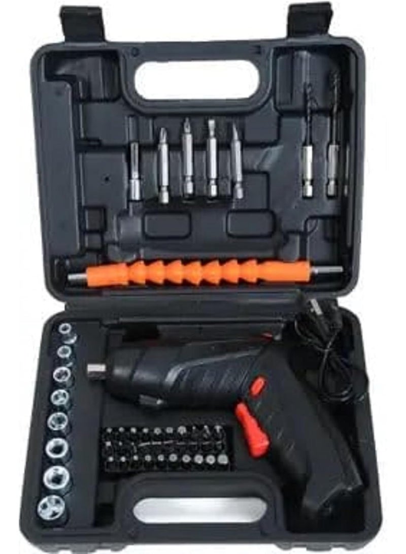 47 in 1 Electric Screwdriver Set, 3.6V Cordless & Rechargeable, 3.5N·m Max Torque, USB Power Rechargeable Screwdriver with 44pcs Driver Bits, Ideal for Small Projects - Image 1
