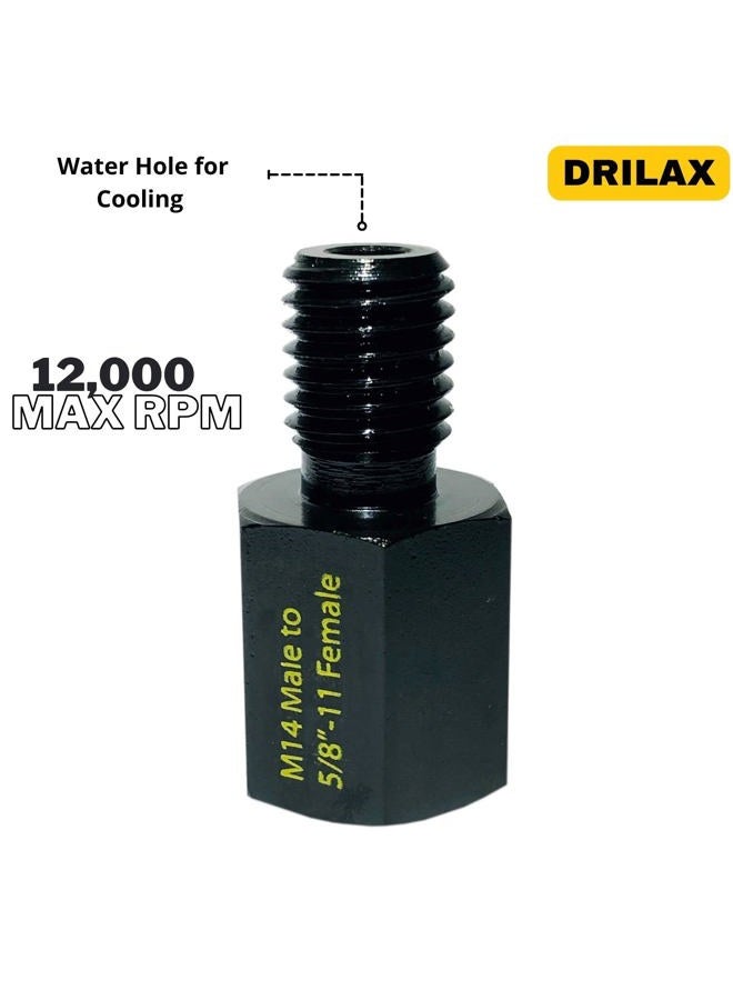 DRILAX ملحقات طاحونة الزاوية من Drilax محول مثقاب 5/8 بوصة 11 أنثوي إلى M14 ذكر 12,000 دورة في الدقيقة - Image 5
