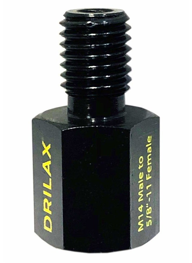 DRILAX ملحقات طاحونة الزاوية من Drilax محول مثقاب 5/8 بوصة 11 أنثوي إلى M14 ذكر 12,000 دورة في الدقيقة - Image 1