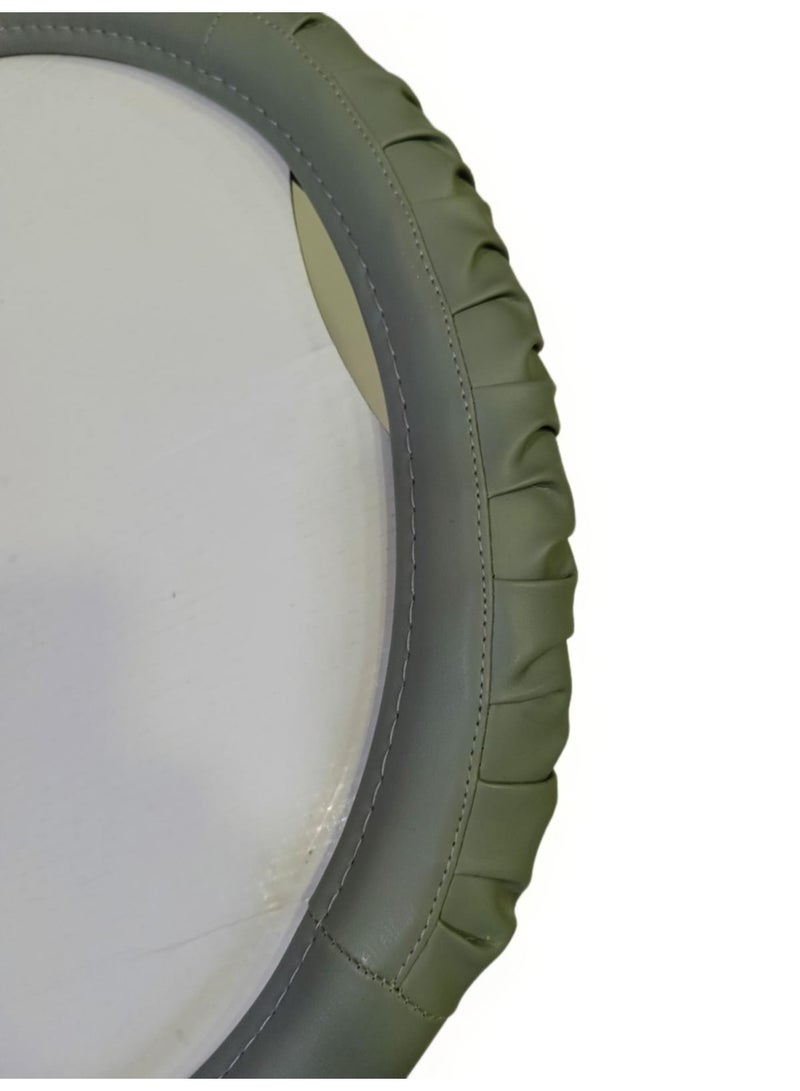 Elshafey premium steering wheel cover universal Gray - Image 2