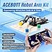 acebott مجموعة ذراع روبوتية ACEBOTT 4 DOF ESP32 للأطفال 812 مجموعة روبوتات تطبيق تحكم عن بعد ألعاب روبوت متوافقة مع Arduino تعليم STEM مجموعة ذراع روبوت DIY هدية للمراهقين والبالغين - Image 4