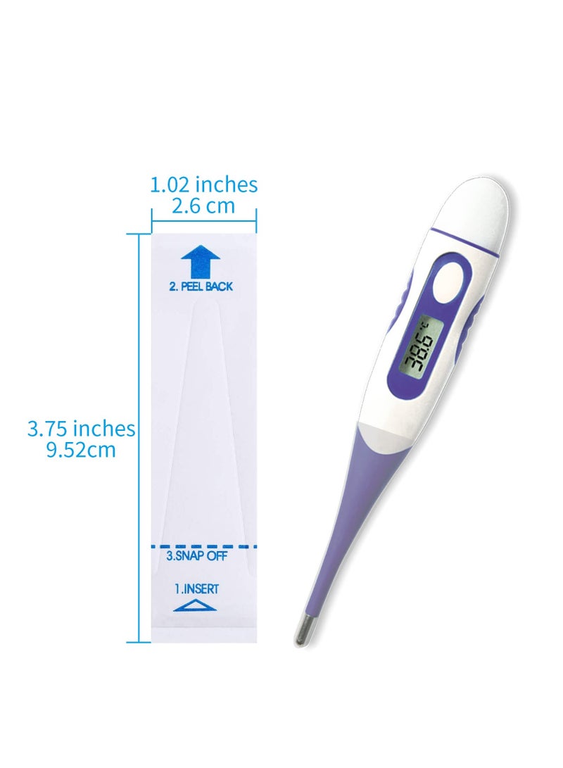 EHOME 100PCS Disposable Probe Covers for Digital Thermometers Universal Thermometers Sleeves for for Accurate Sanitary Oral Ear Underarm Recta Thermometer Reading  - Image 2