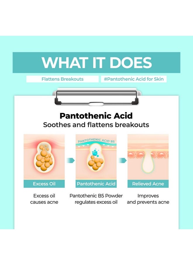 numbuzin numbuzin No.1+ Pantothenic B5 Active Drying Powder | Spot Treatment Acne, Pantothenic Acid, Niacinamide, Madecassoside | Excess Oil Control, Flattens Cystic Acne, Breakouts | Korean Skincare | 0.24 oz  - Image 4