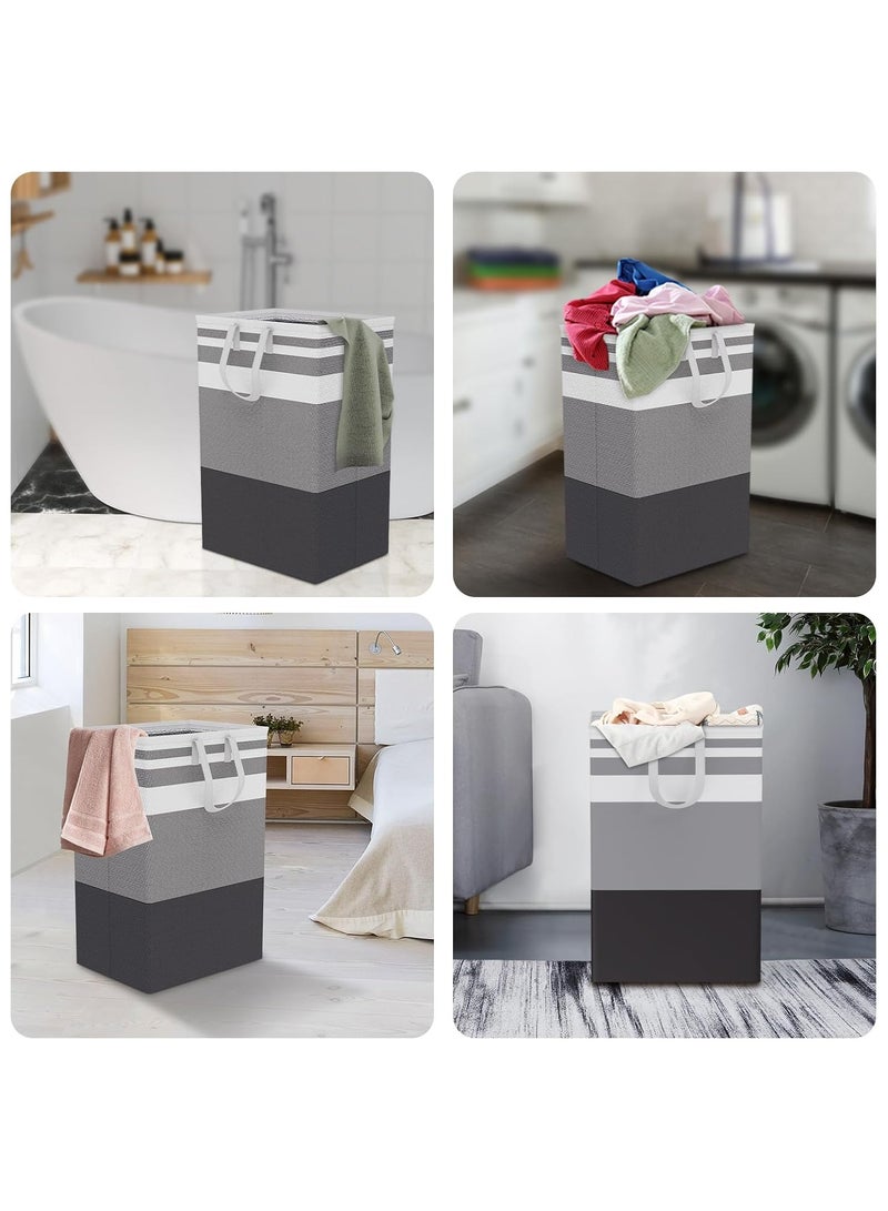 2 Pack Laundry Basket Collapsible Laundry Bag with Easy Carry Handles Freestanding Laundry Hamper for Clothes, Blankets, Cushions