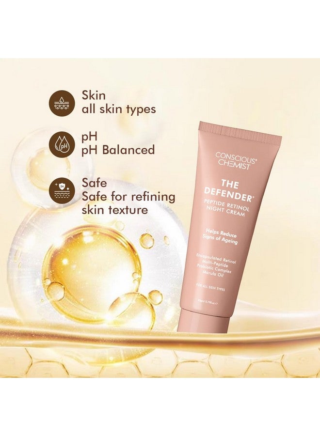 كيميائي واعي كريم مرطب من Conscious Chemist® 0.5% Retinol | 20 جرام | كريم ليلي، كريم للوجه للرجال والنساء، كريم مضاد للشيخوخة متعدد الببتيدات، يقلل من الخطوط الدقيقة وخطوط الرقبة والتجاعيد، لجميع أنواع البشرة - The Defender - Image 4