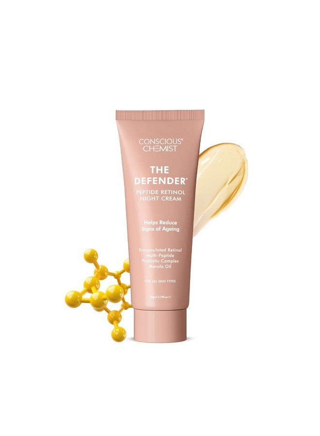 كيميائي واعي كريم مرطب من Conscious Chemist® 0.5% Retinol | 20 جرام | كريم ليلي، كريم للوجه للرجال والنساء، كريم مضاد للشيخوخة متعدد الببتيدات، يقلل من الخطوط الدقيقة وخطوط الرقبة والتجاعيد، لجميع أنواع البشرة - The Defender - Image 1