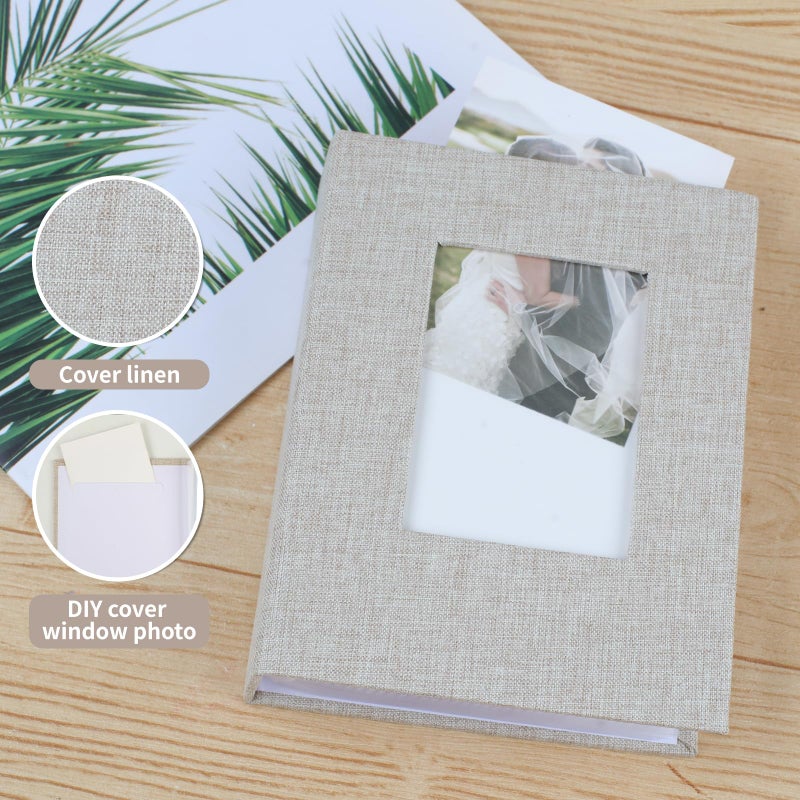 vivinin 2 Pack Photo Album 4x6, Linen Cover Photo Book, Small Photo Album Book for 36 Pockets Hold 72 Pictures, Picture Book for Photos Family Anniversaries Baby Vacations (Beige) - Image 3