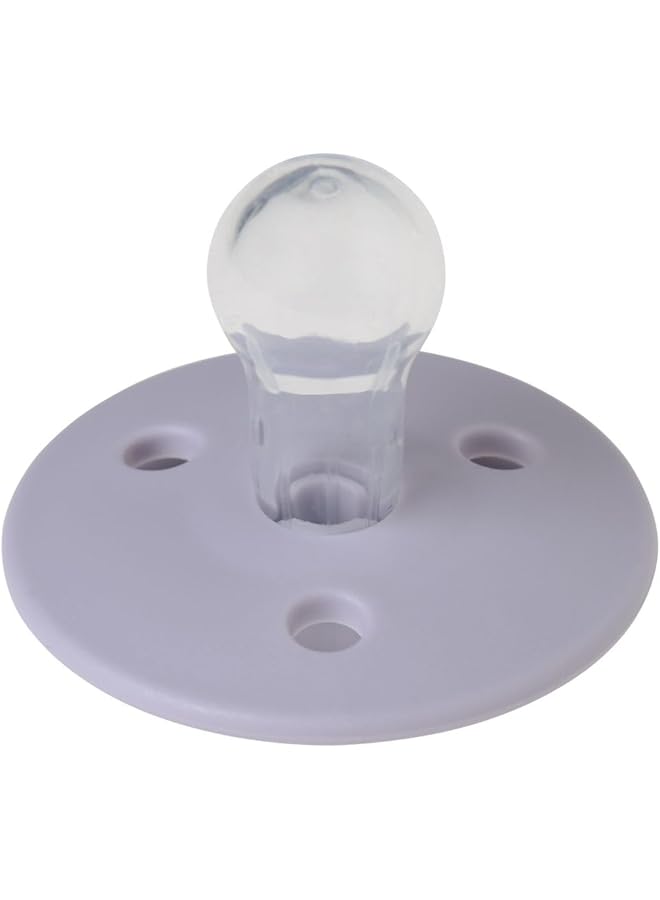 Mininor Round Pacifier Silicone 6M Lilac Flower