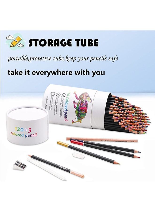 KALOUR Premium Colored Pencils,Set of 120 Colors,Artists Soft Core with Vibrant Color,Ideal for Drawing Sketching Shading,Coloring Pencils for Adults Beginners kids