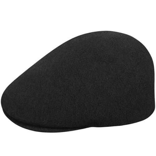 Kangol 507 Seamless Wool Hat, Flat Cap for Women and Men, Black, Large - Image 2