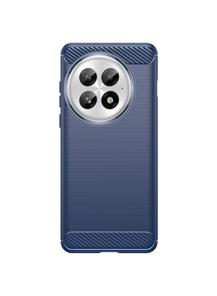 Brushed Carbon Fiber Shockproof Case For OnePlus 13 - Dark Blue - Image 5
