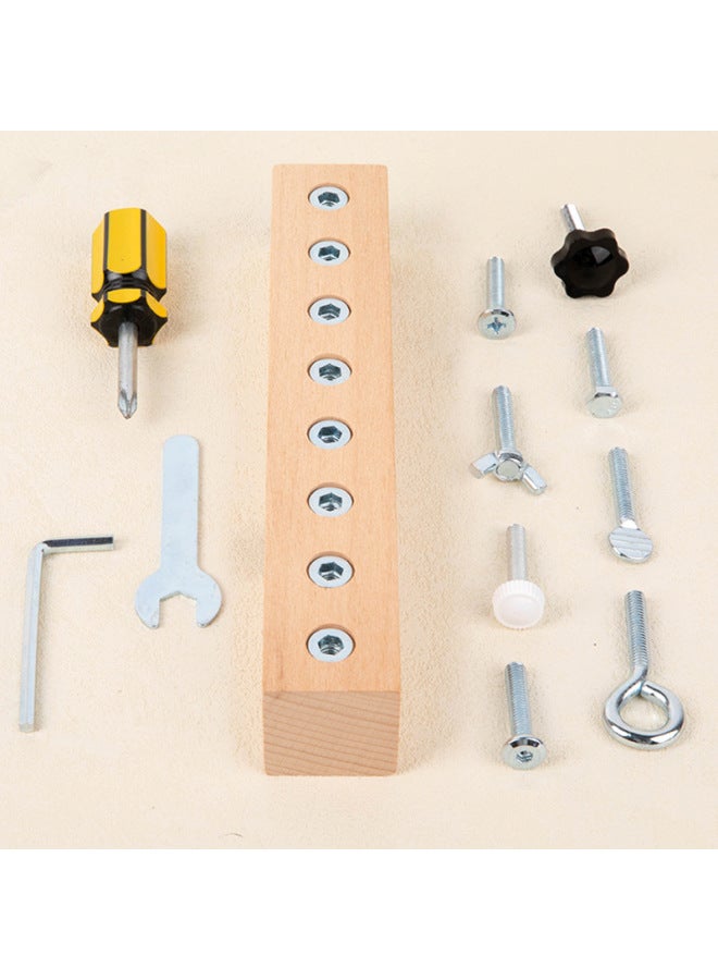 Loquat Early Education Screw Combination Assembly And Disassembly Toys Hand-eye Coordination Training Screwing Busy Board Children's Wooden Toys-Color:Screw Combination Toys - Image 1