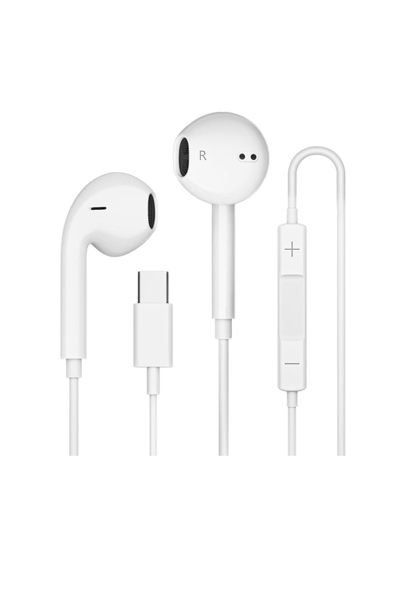 USB C Earphones Wired, Type C Headphone with Micphone,Typ-C Ear Bud Compatible with iPhone 15 16  17 iPad Pro/Air , Samsung Galaxy S25 S24 A53,Google Pixel,Xiaomi Redmi,Huawei Honor,Oppo,Vivo - Image 2