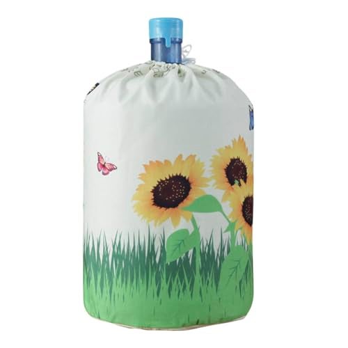 BAOZOON 5 Gallon Water Dispenser Barrel Dust Cover Reusable Water Bucket Protective Cover Water Bottle Sleeve Cover 5 Gallon Water Jug Cover for Home Office(Sunflower) - Image 1