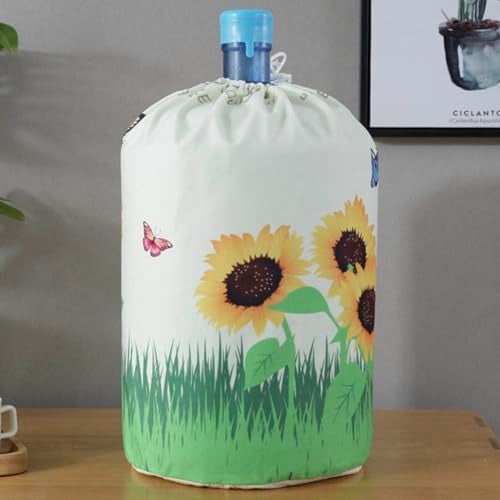 BAOZOON 5 Gallon Water Dispenser Barrel Dust Cover Reusable Water Bucket Protective Cover Water Bottle Sleeve Cover 5 Gallon Water Jug Cover for Home Office(Sunflower) - Image 4