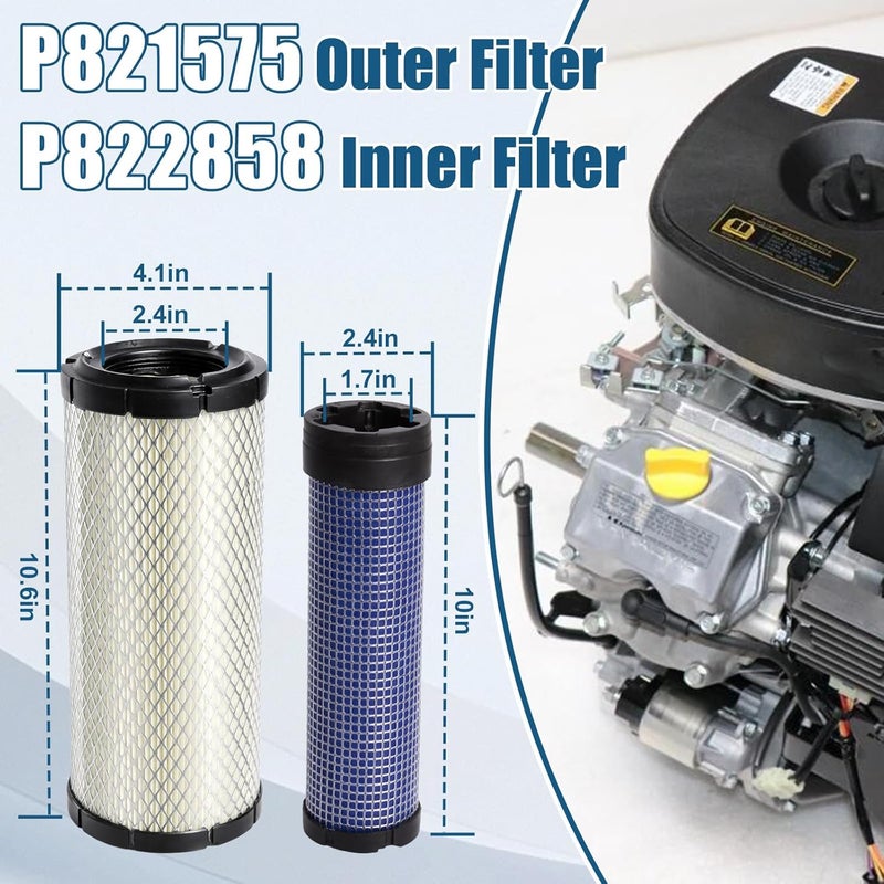 Podoy P822858 and P821575 Air Filter Set Compatible with Donaldson FPG05 and Various Models - Image 2