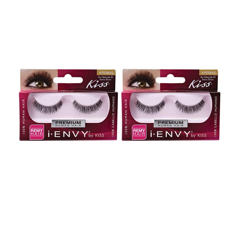 Kiss I Envy Au Naturale 01 Classic Style Lashes Short Pack of 2