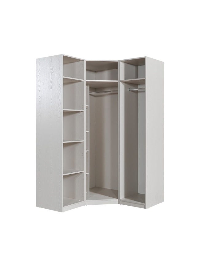 Infinity Corner Wardrobe With Hanger And Shelves | Modular Wardrobe | Modern Design Storage For Bedroom L95xW59xH230cm - L.Taupe - Image 5