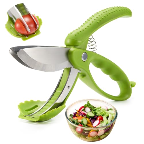 ALEXPHY Salad Scissors with Double Blades Lettuce Chopper for Chopped Salad Green