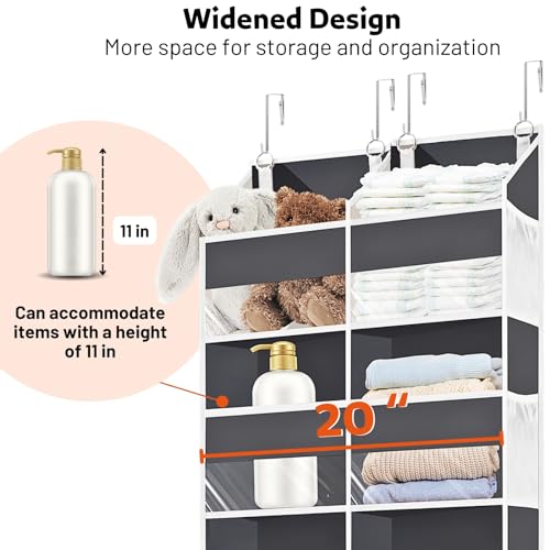 Ofiray-home Over the Door Organizer 5 Tiers, Extra Large Behind Door Storage of 10 Compartments, 80 lbs Weight Capacity Over Door Organizer, Door Hanging Organizer for Closet, Diaper Organizer, Room storage - Image 3