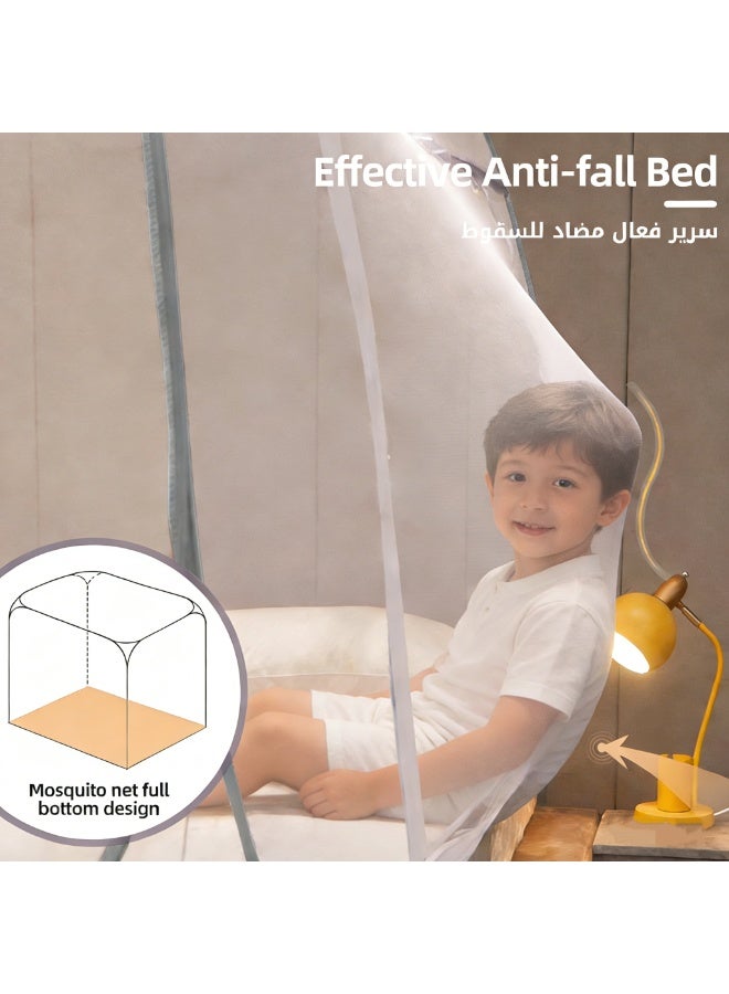 KYD Pop-Up Mosquito Net, Fully Enclosed Portable Mosquito Netting with Bottom Mesh, Double Entry Folding Bed Tent for Baby Adults | Indoor & Outdoor Use - Image 3