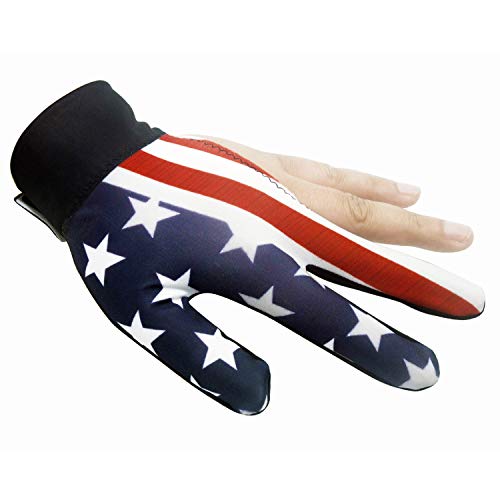 ITODA 3 Finger Billiards Gloves Pool Cue Gloves Elastic Show Shooters Carom Pool Snooker Playerss Breathable Anti-Skid Game Gloves with Adjustable Wrist Strap for Women Men Left Hand - Image 1