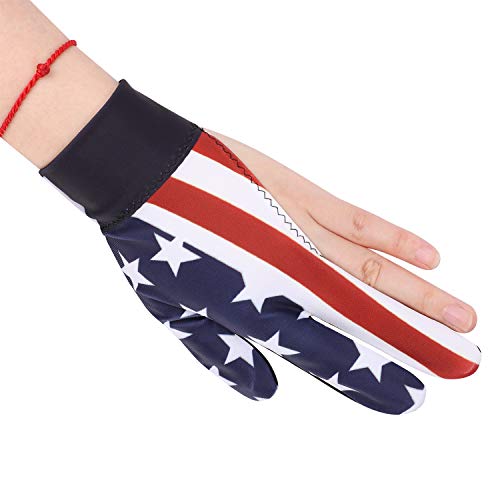 ITODA 3 Finger Billiards Gloves Pool Cue Gloves Elastic Show Shooters Carom Pool Snooker Playerss Breathable Anti-Skid Game Gloves with Adjustable Wrist Strap for Women Men Left Hand - Image 2