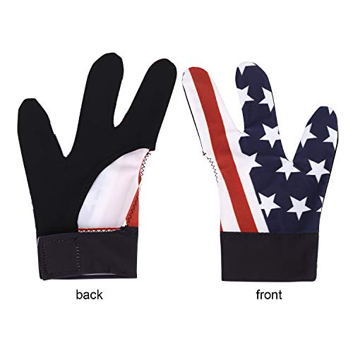 ITODA 3 Finger Billiards Gloves Pool Cue Gloves Elastic Show Shooters Carom Pool Snooker Playerss Breathable Anti-Skid Game Gloves with Adjustable Wrist Strap for Women Men Left Hand - Image 3