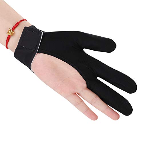 ITODA 3 Finger Billiards Gloves Pool Cue Gloves Elastic Show Shooters Carom Pool Snooker Playerss Breathable Anti-Skid Game Gloves with Adjustable Wrist Strap for Women Men Left Hand - Image 4