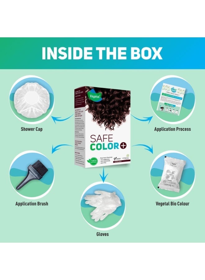 فيجيتال صبغة شعر نباتية آمنة - عنابي 100 غرام - صبغة شعر عضوية معتمدة وخالية من المواد الكيميائية والمواد المسببة للحساسية، تركيبة طبيعية حيوية خالية من الأمونيا للرجال والنساء - Image 3