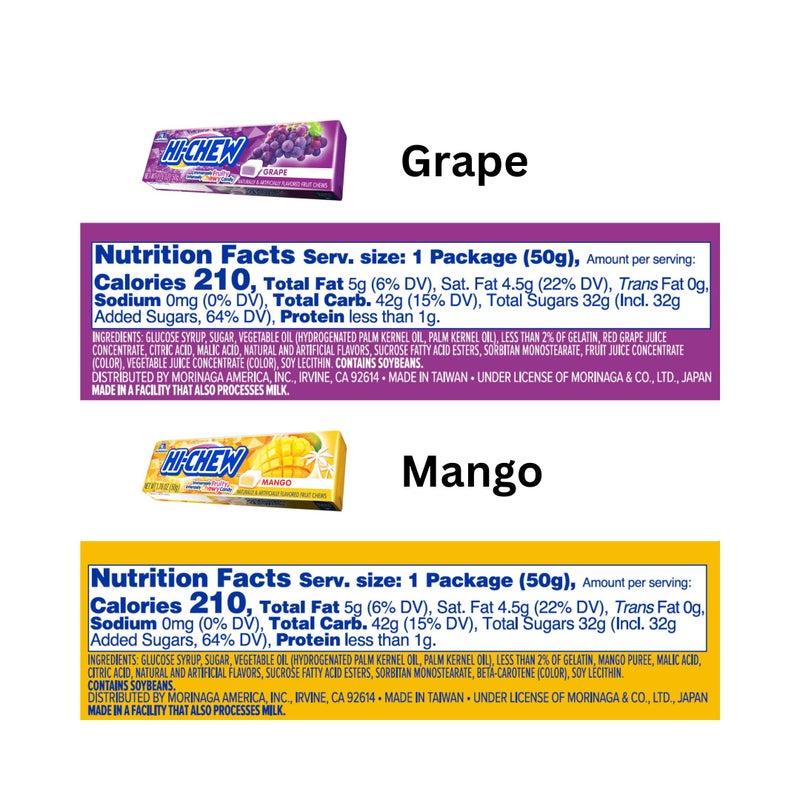 HI-CHEW Variety Sticks, 8-Pack, Soft & Chewy Halloween Candy, 1.76oz Each, Bulk Candy Individually Wrapped - Made with Immensely Juicy Fruity Flavors - Image 5