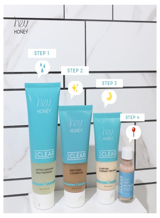 Hey Honey Skincare Be Clear - Acne Control Deep Pores Cleansing Gel | Propolis, Green Tea Oil, Camellia | Exfoliates, Unclogs Pores, Balances Oil Production | Fast Acting & Long Lasting | 2.7 Oz - Image 5