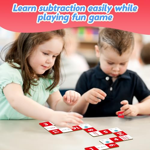 Kasfalci Subtraction Dominoes SetMath Manipulatives Games for KidsCounting ToysLearning GamesPreschool Learning ActivitiesHomeschool SuppliesKindergarten Classroom Must Haves1st 2nd 3rd Grade - Image 5