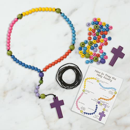 Autom Wood Bead Rosary Craft Kit 12 Pack - Image 2