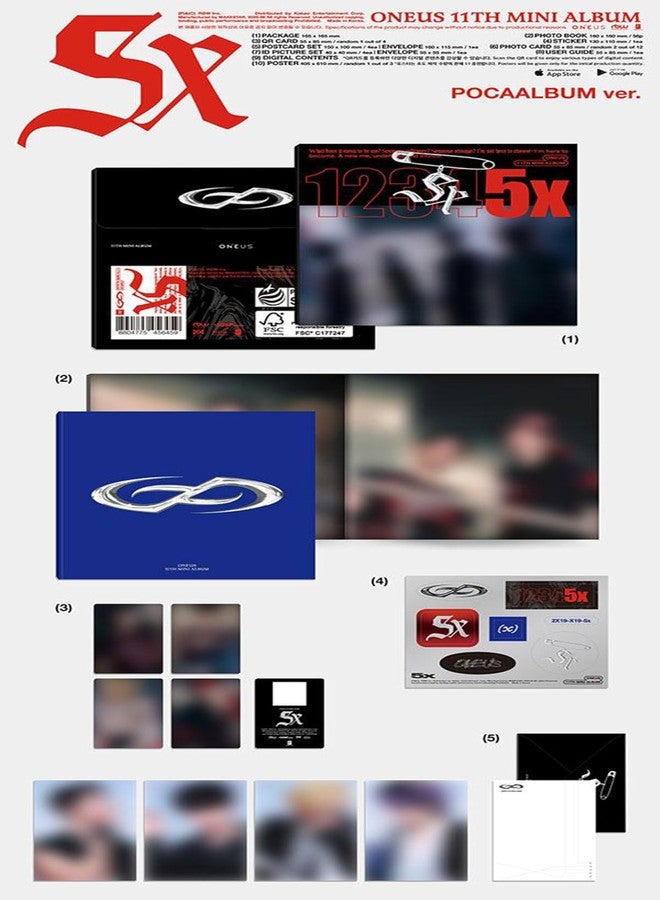 Koread ONEUS 5x 11th Mini Album (POCAALBUM Ver.) - Image 3