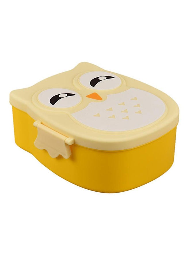 NIBEMINENT Owl Designed Food Container Lunch Box Yellow/Beige/Black 16cm - Image 3