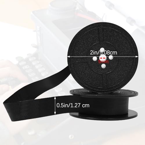 Jolbndcv 4 Pairs Universal Typewriter Ribbon Twin Spool Replacement Pack Compatible with Most Typewriter Black - Image 2