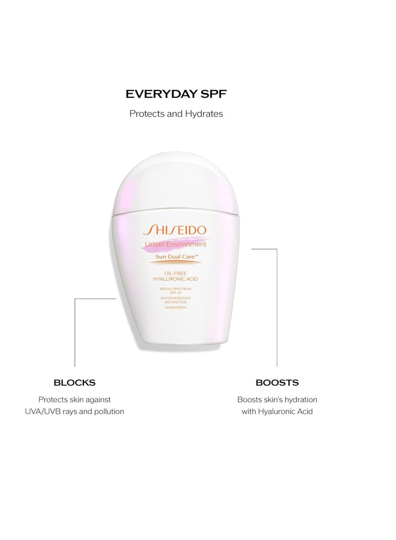 Shiseido Shiseido Urban Environment Oil-Free Sunscreen SPF 42 - Protects, Hydrates, Mattifies & Works as Face Primer - Water Resistant for 40 Minutes - Non-Comedogenic - Image 2