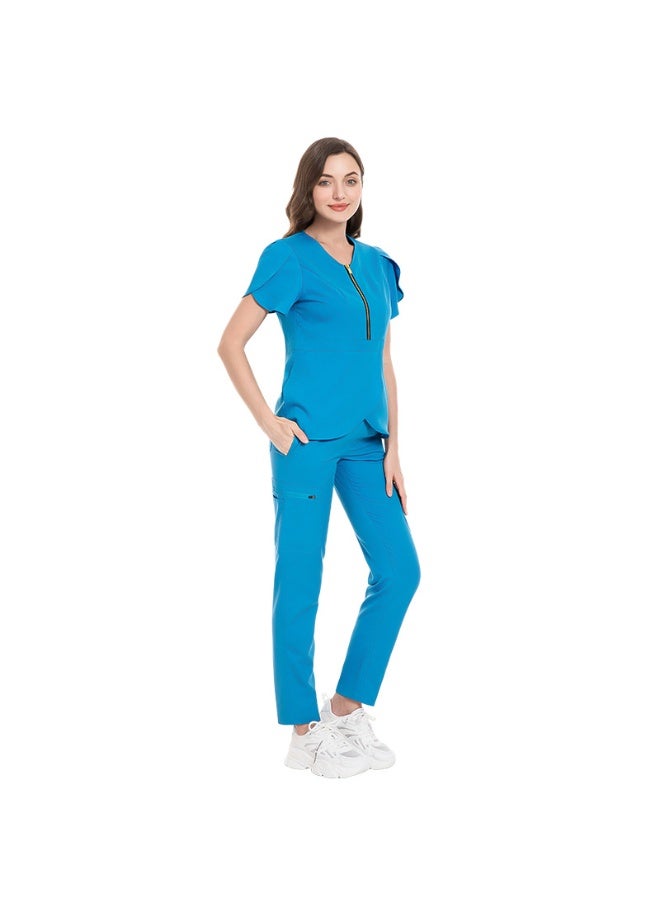 NIBEMINENT High-end Pet Hospital Uniforms Operating Room Suit Clinic Doctor Nurse Clothes Beauty Salon Spa Workwear Medical Clothing Women - Image 1