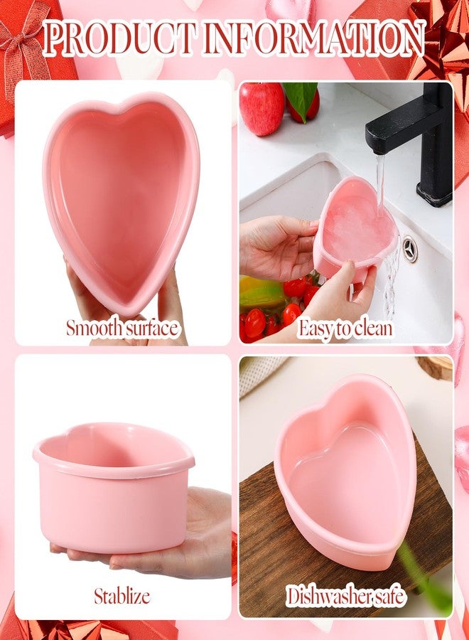 Menkxi 12 Pcs Mother's Day Heart Shaped Cake Pans Pink Red Silicone Mini Heart Cake Mold Nonstick Dessert Pan Chocolate Baking Tray Bakeware for Mother's Day Birthday Cupcake Muffin Tool(Pink,4'') - Image 3