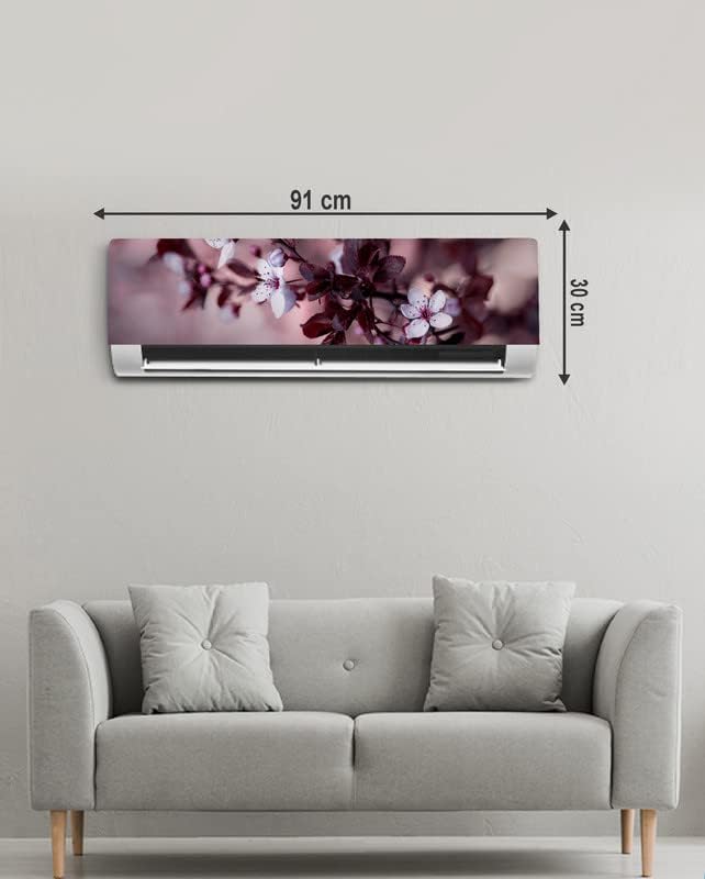 DreamKraft Multicolor Flowers AC Sticker 3D Vinyl Wall Decor for Air Conditioner 3D Decals for Air Conditioner Home Living Office Multicoloured Vinyl Printed Standard - 30cm x 91cm-Self-Adhesive - Image 3
