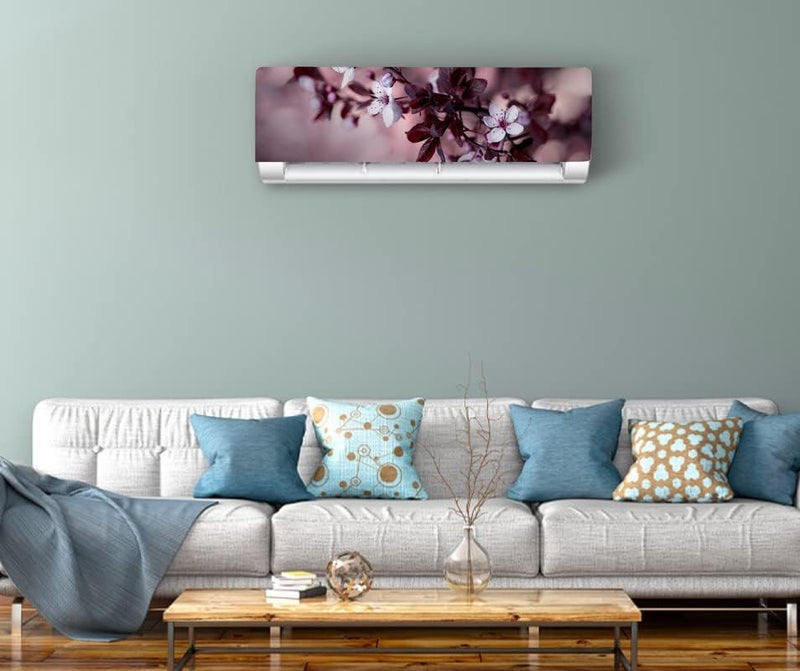 DreamKraft Multicolor Flowers AC Sticker 3D Vinyl Wall Decor for Air Conditioner 3D Decals for Air Conditioner Home Living Office Multicoloured Vinyl Printed Standard - 30cm x 91cm-Self-Adhesive - Image 2