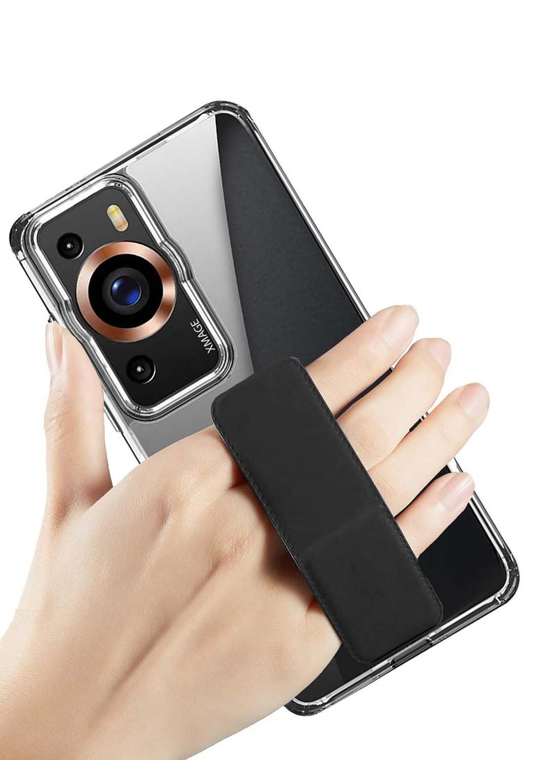 Wtech Huawei P60 Pro 4G 2023 TPU Hand Grip Air Pillow Case Cover - Clear/Black - Image 2