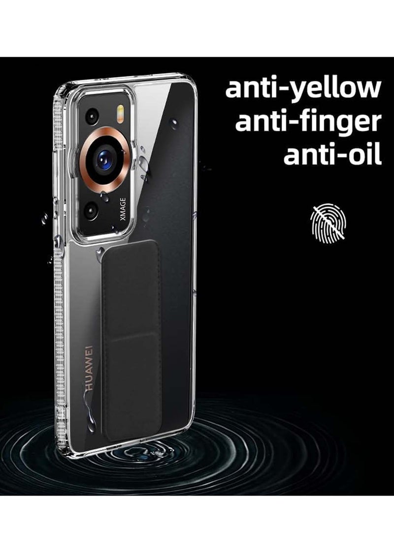 Wtech Huawei P60 Pro 4G 2023 TPU Hand Grip Air Pillow Case Cover - Clear/Black - Image 5