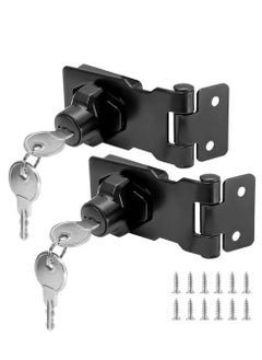 KNP Hasp Locks Twist Knob Keyed Locking Hasp for Small Doors, Cabinets and More,Chrome Plated Hasp Lock Catch Latch Safety Lock 2.5"